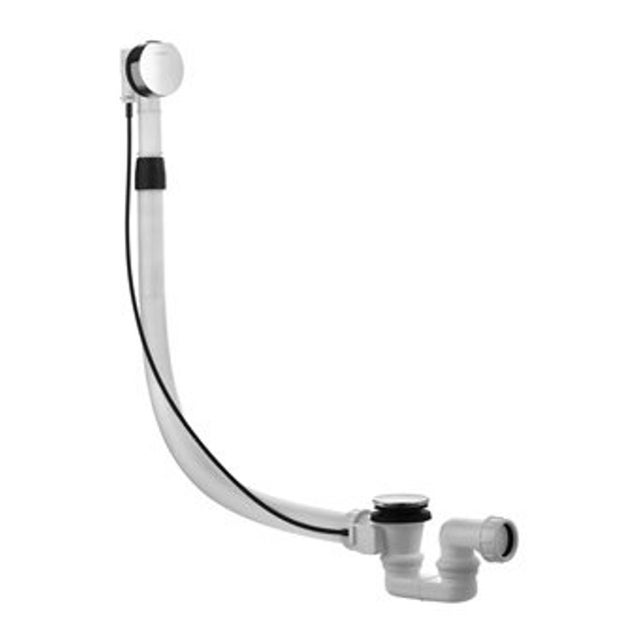 Vidage Baignoire à Câble 650mm, Volant ABS Chromé, Clapet Et Cuvette Inox 78790810