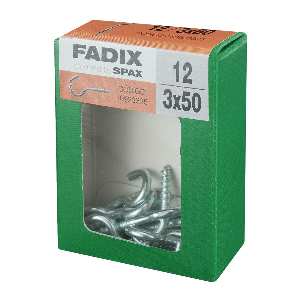 Caja De 5 Hembrillas Abiertas De Cinc - Medidas 5.0x100 Mm, Marca FADIX, Para Trabajos De Cerrajería Y Bricolaje