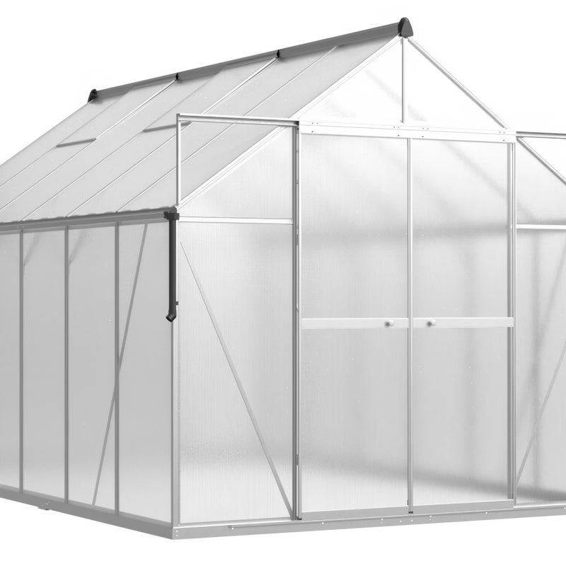 Szklarnia Cultivo z Poliwęglanu 370x244 Ogrodowa Slide-In solidna Srebrna 1 szt