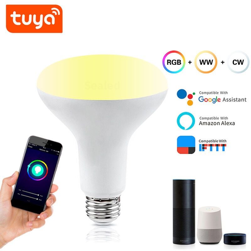 Lot de 2 Ampoules RGB Intelligente Wifi E27 Smart Bulb LED Ampoule