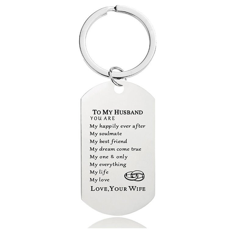 Portachiavi Personalizzato In Acciaio - Regalo Per Coppia, Famiglia | Con Messaggio 'I Need You Here' - Foto 2