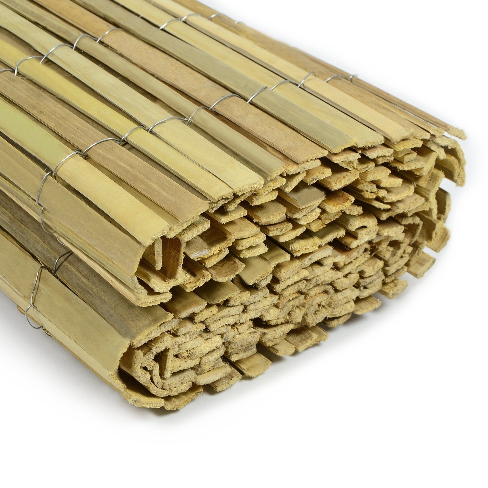 Brasil, Canisse en bambou fendu naturel, Clôture en bambou pare-vue - coupe-vent naturel, Idéale pour jardin, balcon et terrasse, 100 x 300 cm - 3
