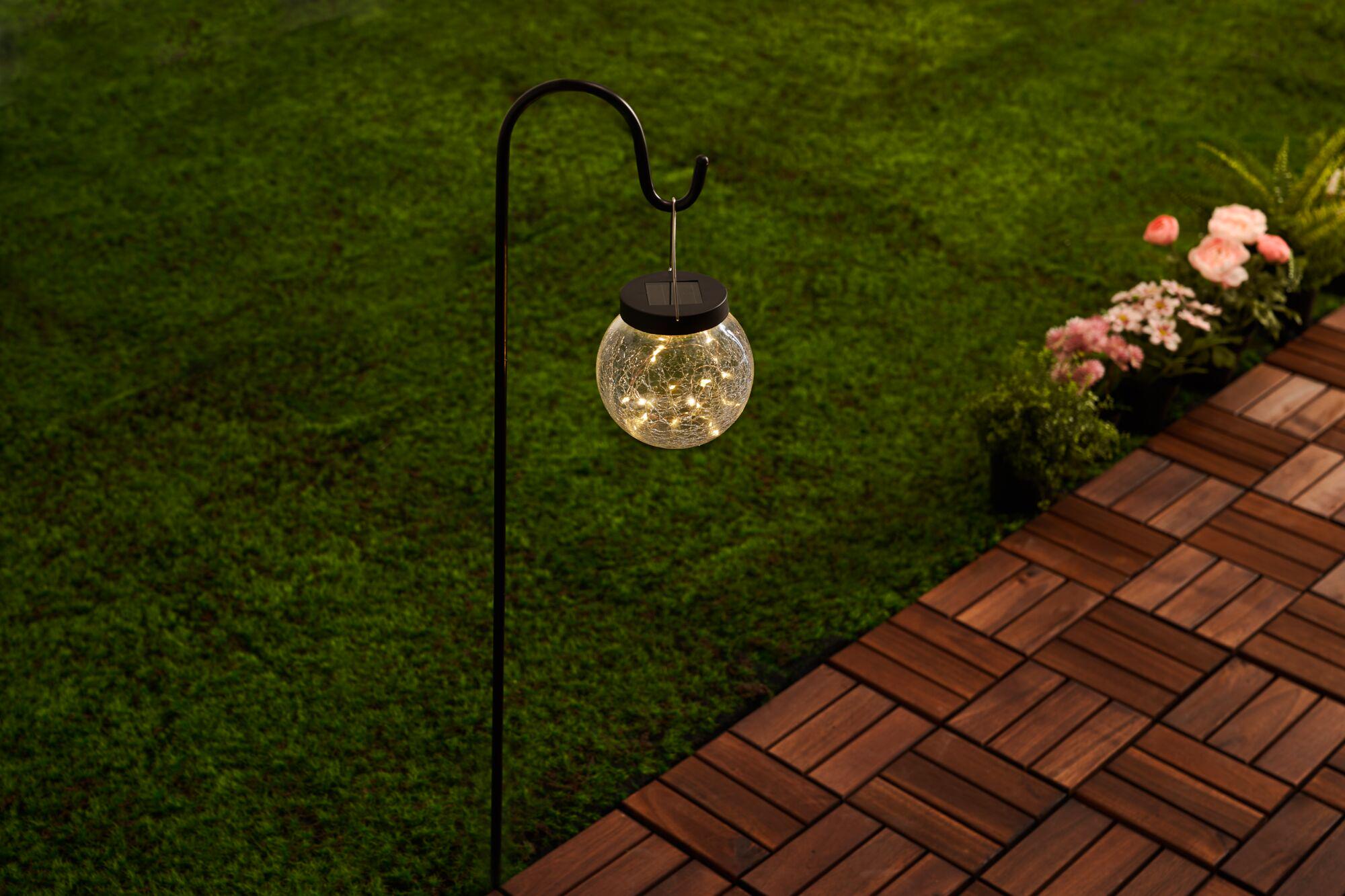 Projecteur de jardin Solaire Pearl IP44 120x800 mm 2900K 1,2lm Verre, Noir - 5