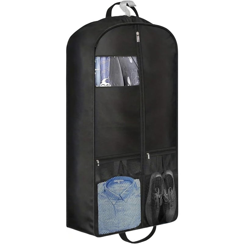 Pokrowce na ubrania, 60*15*108 cm, wiszący pokrowiec na płaszcz z wieloma kieszeniami, pokrowiec na kombinezon chroniący przed kurzem i wilgocią, z za