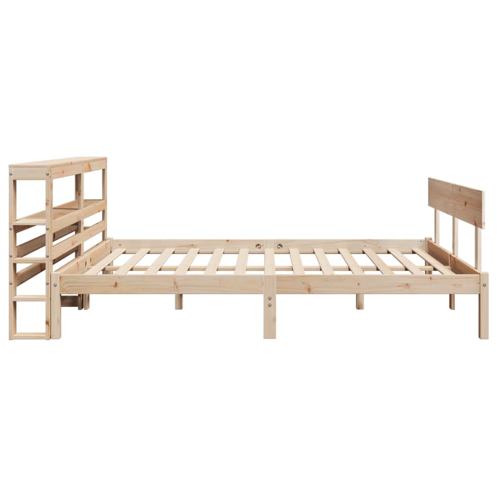 Cama casal | Cama de adulto | Cama sem colchão 160x200 cm madeira de pinho maciça CFW356623 - 5