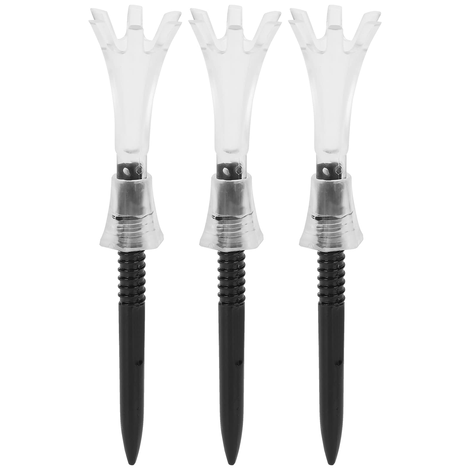 Jacksking Tees de Golf, Tee de Golf réglable en Hauteur CAITON 2PCS Accessoire de Sport, Blanc
