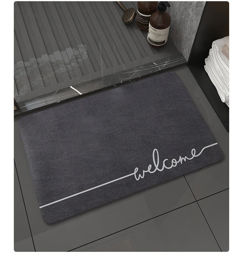 Tapis de sol antidérapant pour salle de bain, tapis de douche absorbant simple, 40*60cm, bleu marine - 3