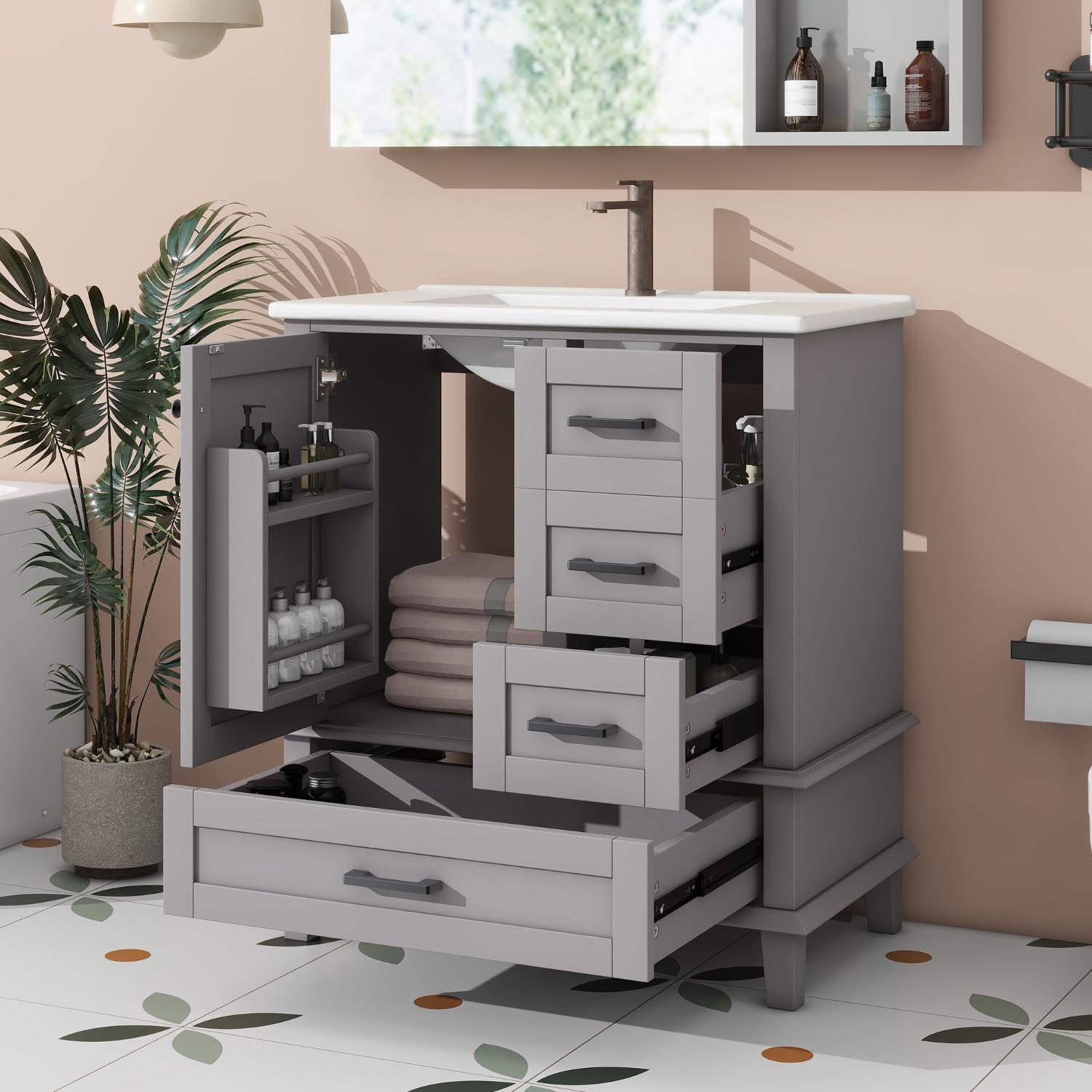 Mobile Bagno Con Lavabo In Ceramica - Elegante E Funzionale Per Il Tuo Bagno