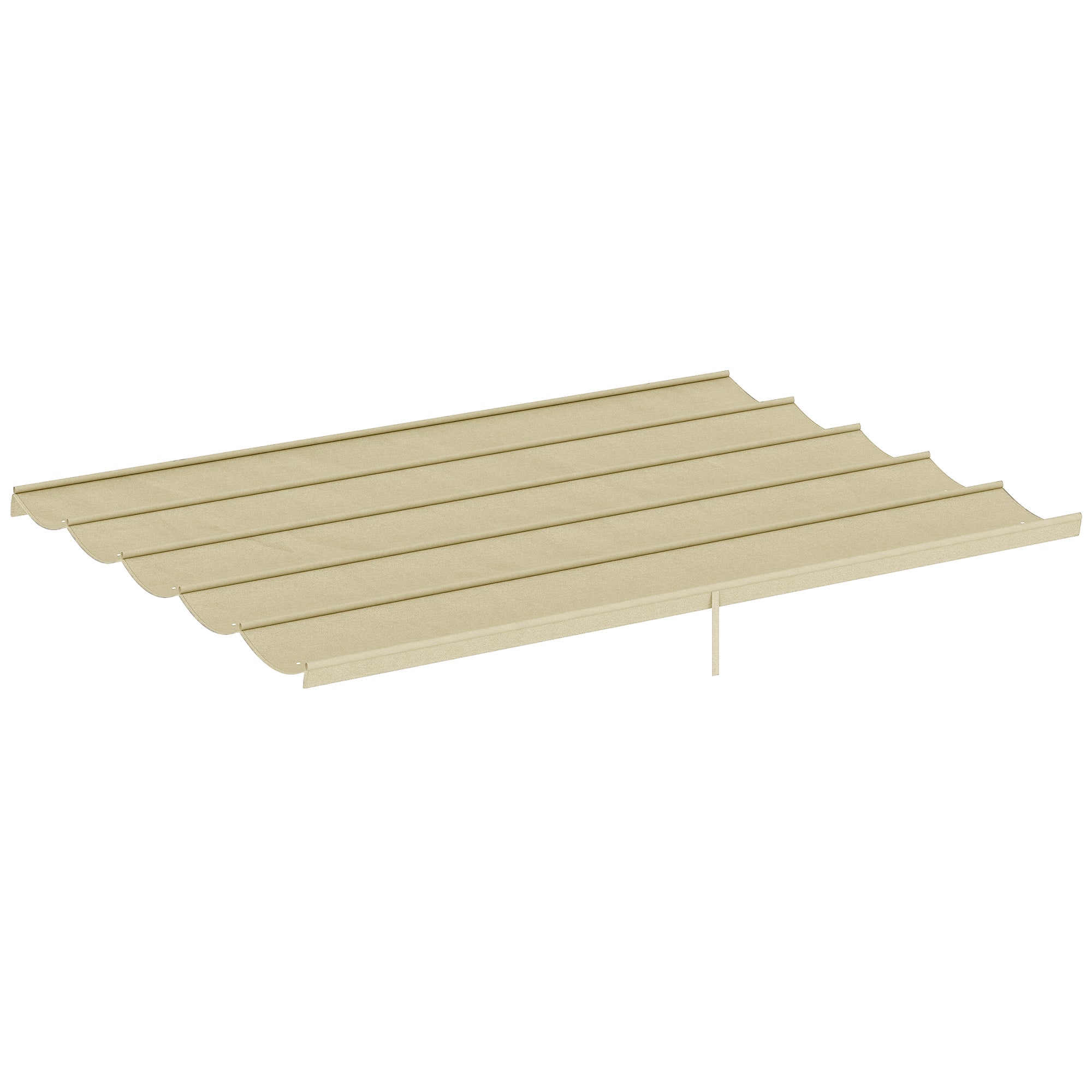 Toile de toit pour pergola tonnelle rétractable de 4 x 3 m - toile uniquement 350 x 260 cm beige - 2