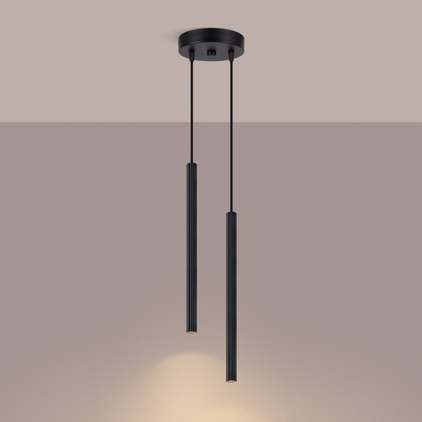 Lampa sufitowa ryflowana ARCHE czarna 2xG9x8W metal wym:118x15x15cm IP20 Sollux Lighting - 4