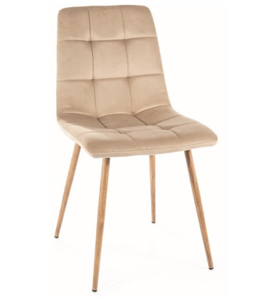 Krzesło tapicerowane MILA D VELVET beżowe