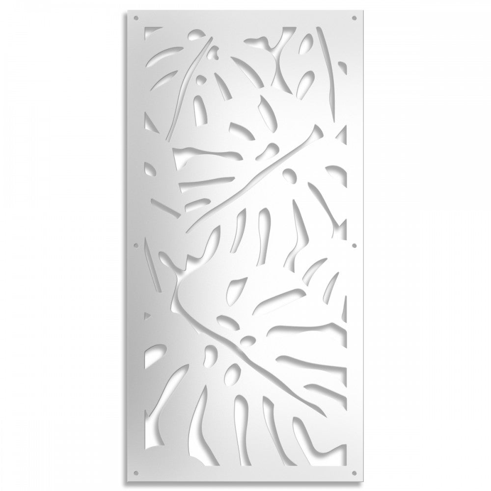 PHILODENDRON - Panel PCV perforowany - PARASOL 98x198 cm BIAŁY Grubość 1 cm