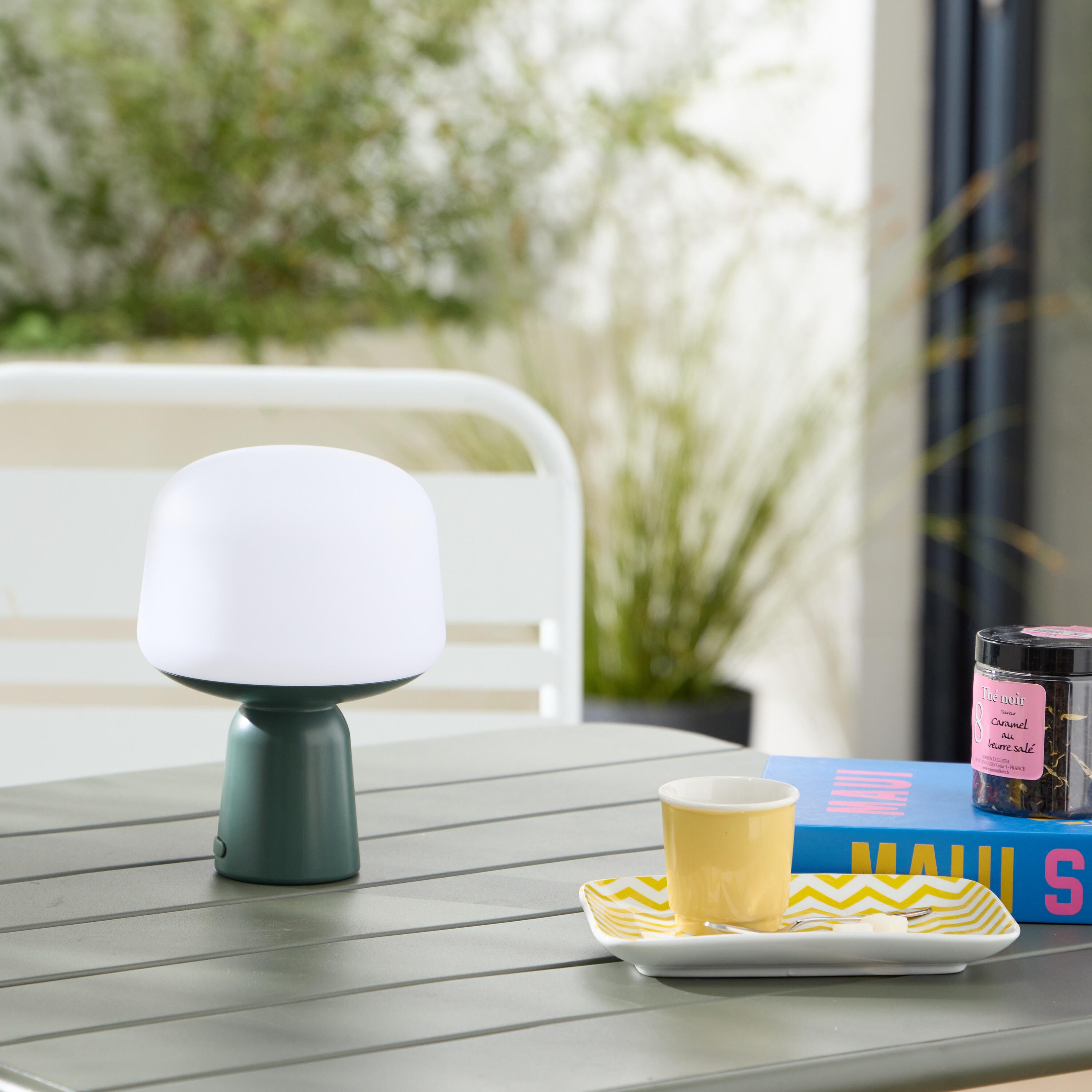 Candeeiro de mesa exterior recarregável USB, 500 lúmenes, verde caqui Luno INSPIRE - 4