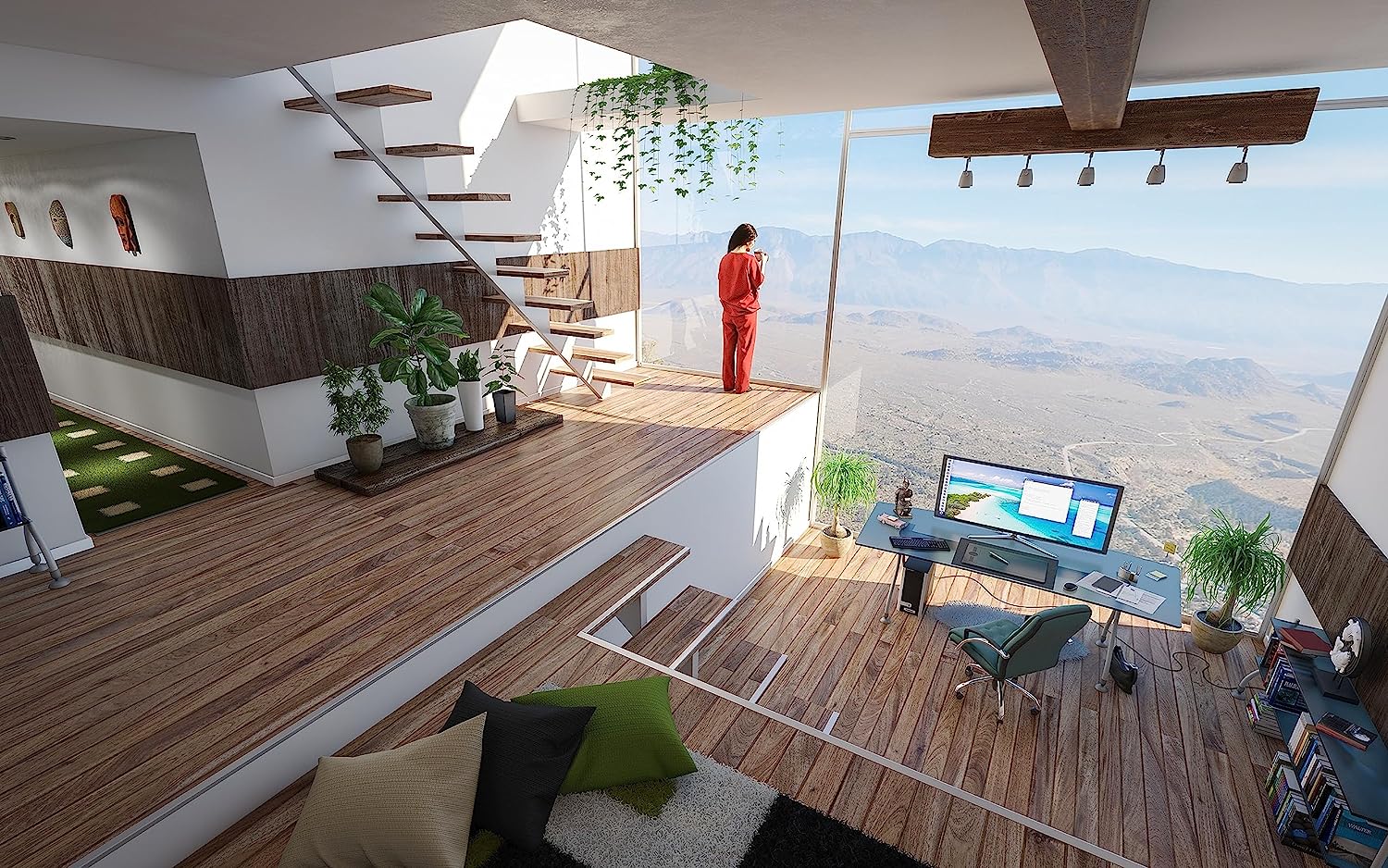 Peinture intérieure et extérieure à base de silicate minéral à base d'eau, Respirante, adhère sur les supports peints - Blanc 7,5 Litres - 4