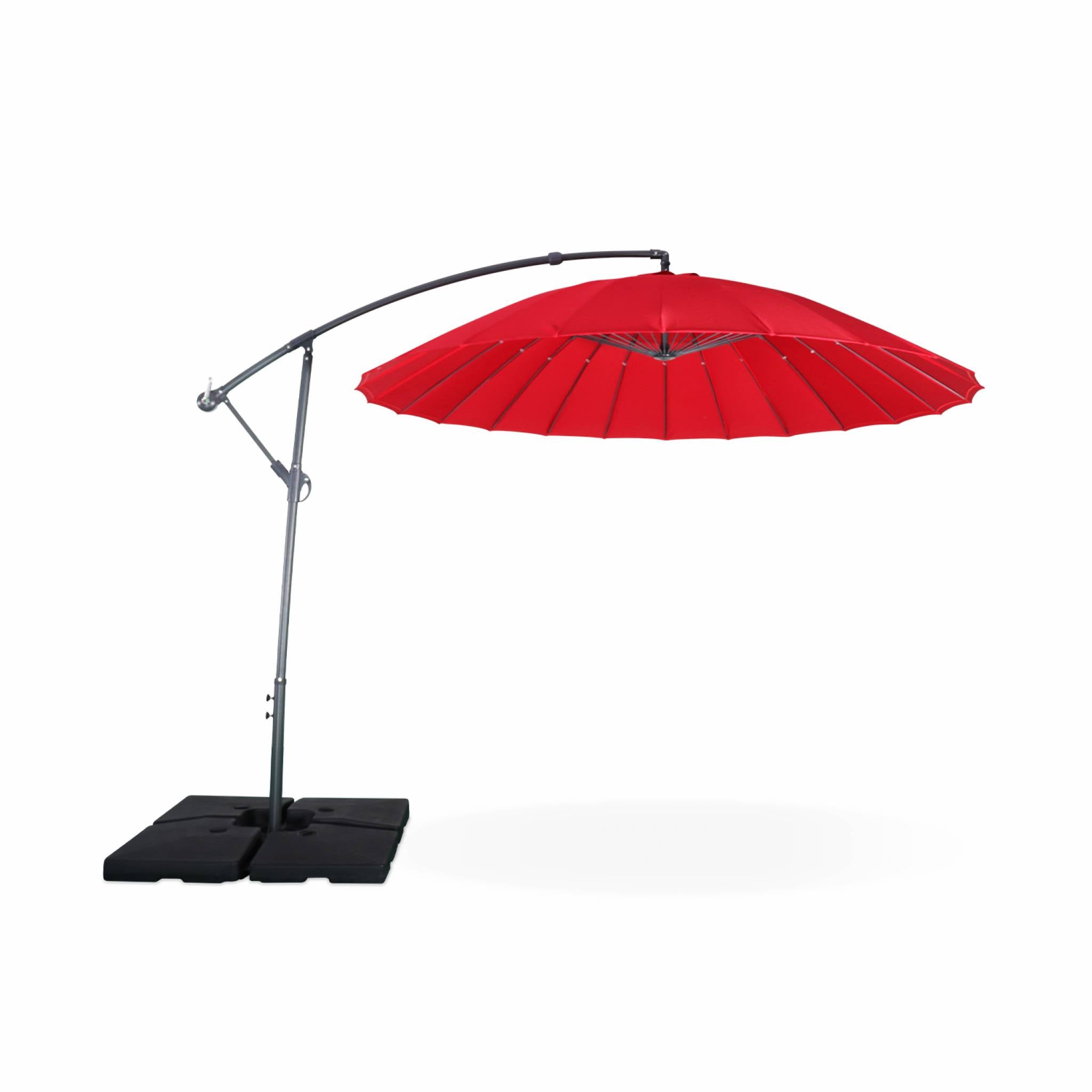 Meichoon Parapluie Rond Anti-Piquage Anti-UV Léger Avec Bande Réfléchissante - Fibre De Verre 8 Baleines Homme Et Femme