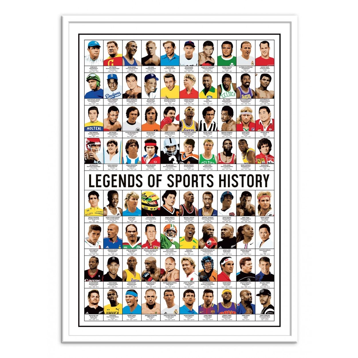Affiche d’art 50 x 70 cm - Legends of Sports History - Olivier Bourdereau - 3