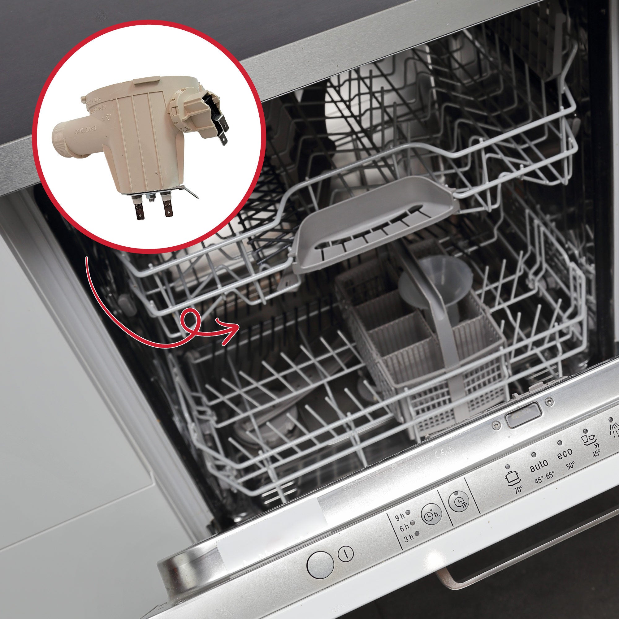 Element chauffant pour lave-vaisselle Brandt AS0067080 - 4