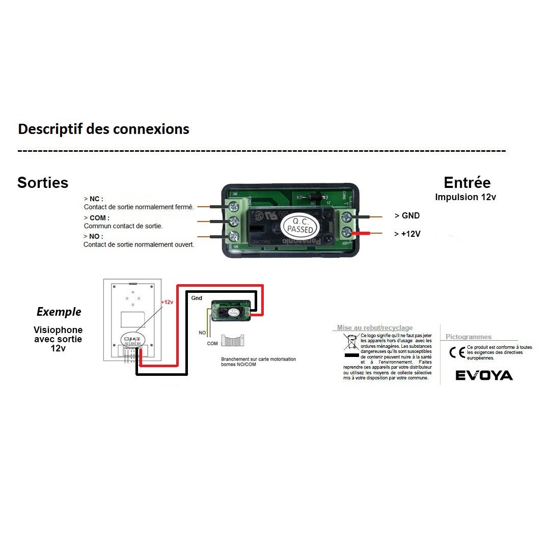 Relais 12v contact sec - 4