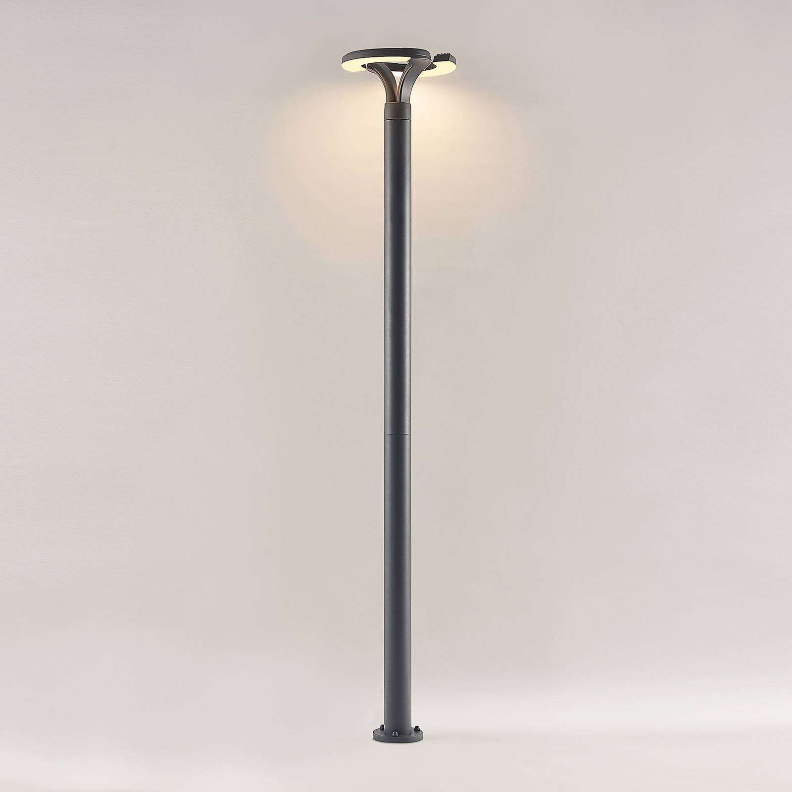 Lindby lampada LED da esterno Keily, cerchio, antracite, metallo, Candelabro, lampada da esterni - 5