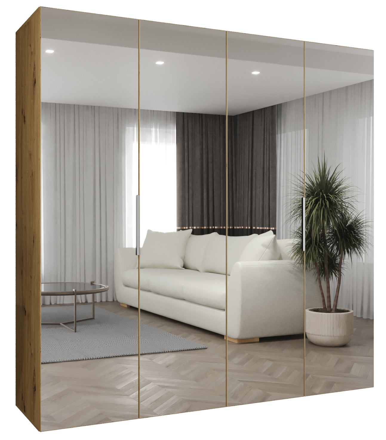Szafa uchylna otwierana Marbella 3 200 x 52 x 202 cm artisan + u. kaszmir Abiks Meble