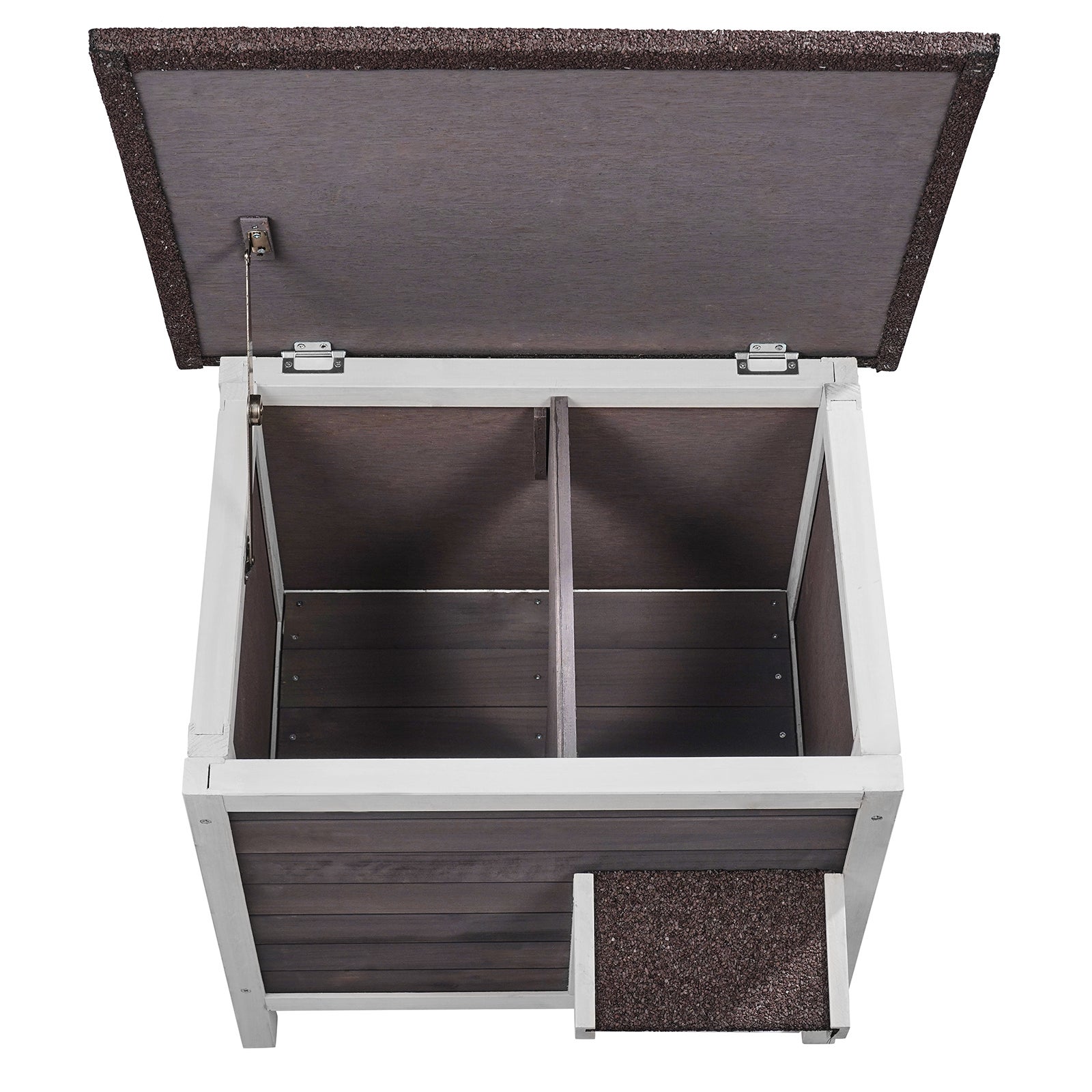 Abrigo de Exterior Isolado para Gatos SucceBuy, Casinha Resistente às Intempéries com Telhado Articulado e Entradas em PVC, Espaçosa Multi-Gatos - 8