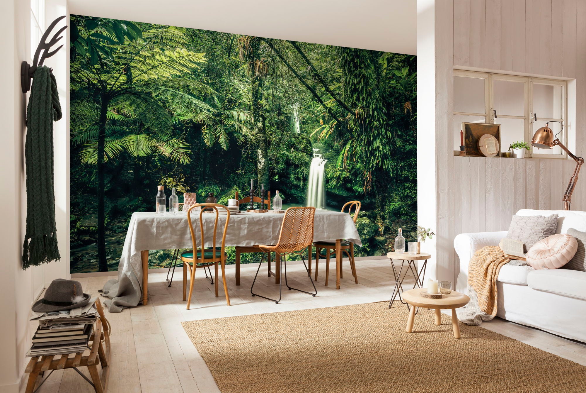 Fototapeta wodospad zielonym - 400 x 250 cm - SANDERS &amp; SANDERS