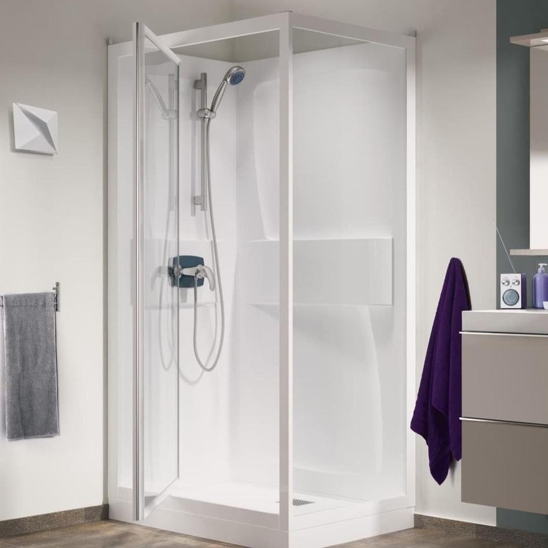 UFRIDAY Tenda Da Doccia Extra Larga 244x183 Cm In EVA Trasparente, Calibro 9, Con 5 Magneti Antiscivolo E 16 Ganci Inclusi