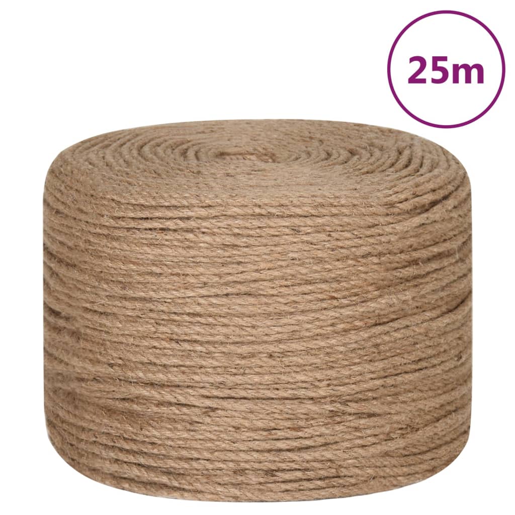 Cuerda De Yute Natural De 100 M X 6 Mm, Trenzada De 4 Hilos De Color Marrón, Ideal Para Manualidades, Jardinería Y Macramé