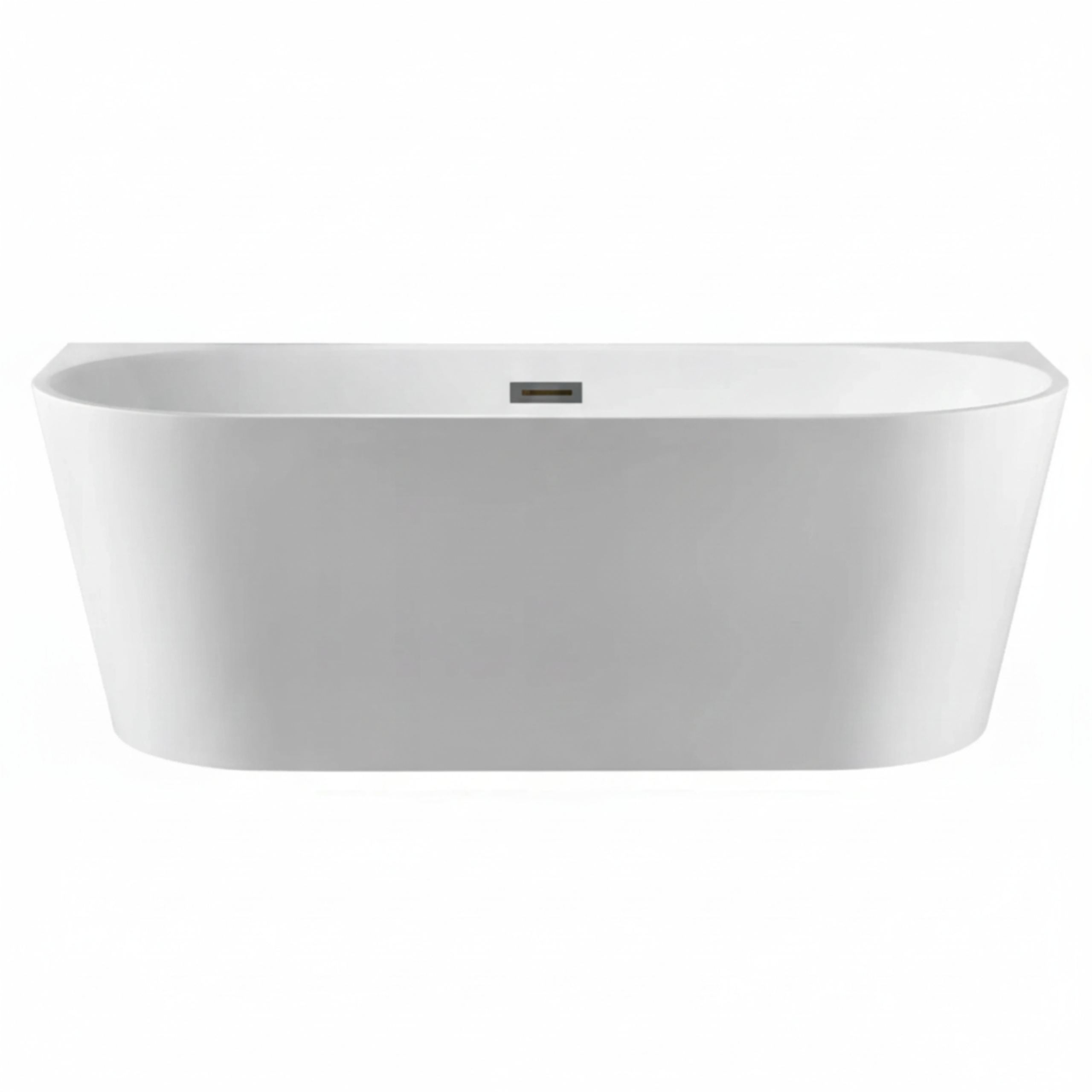 BALNEO Wanna wolnostojąca przyścienna 160x75 cm VIVA z pokrywką przelewu i korkiem antracytowym