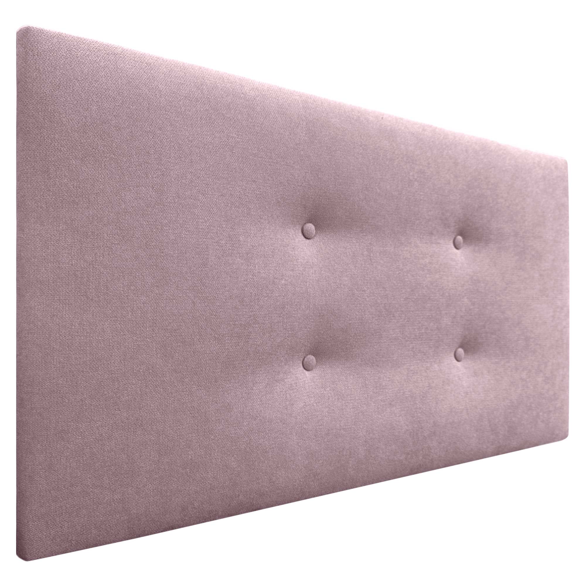 Dhome cabecero de tela aqualine pro con 2 hileras de botones cabezal tapizado cama lujo (rosa, 95cm)