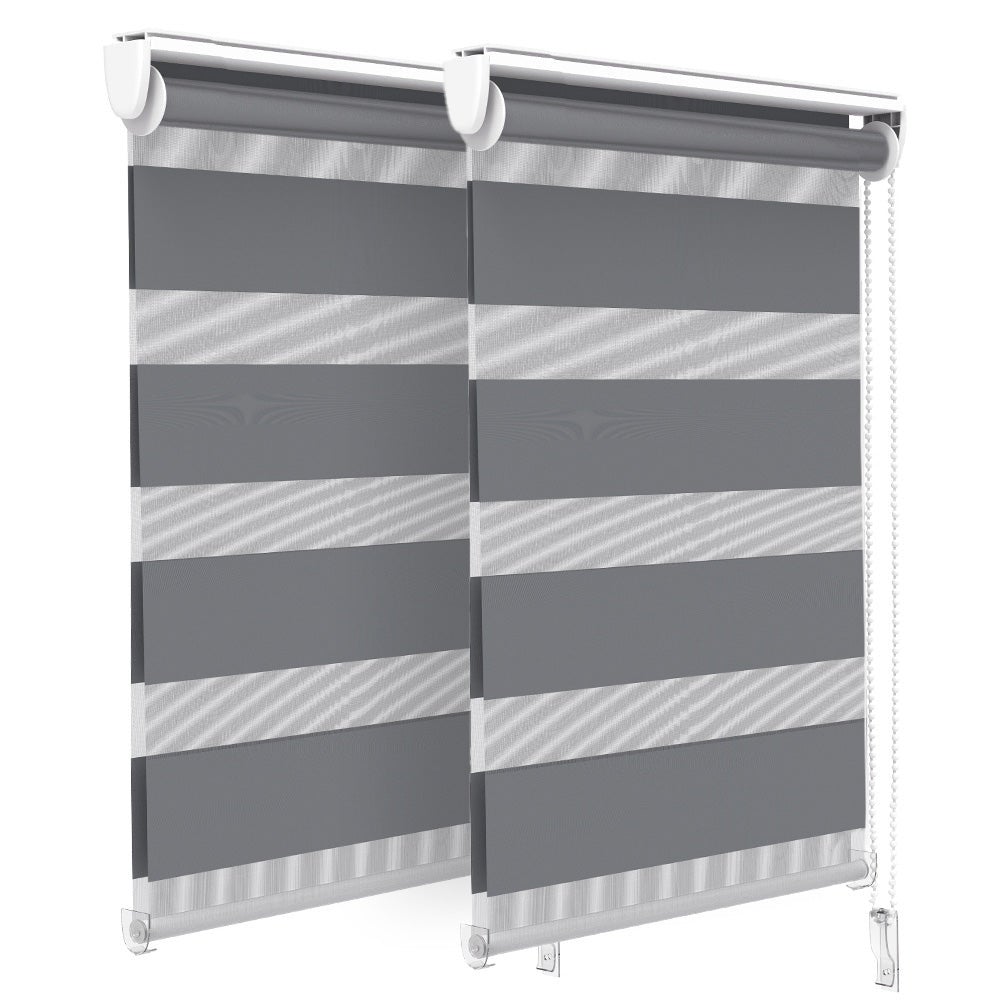 Allbright Tenda a rullo senza fili Zebra 58,4 cm di larghezza x 162 cm di altezza, tenda a rullo a doppio strato, oscuramento della stanza, tonalità velate, filtraggio della luce, facile da