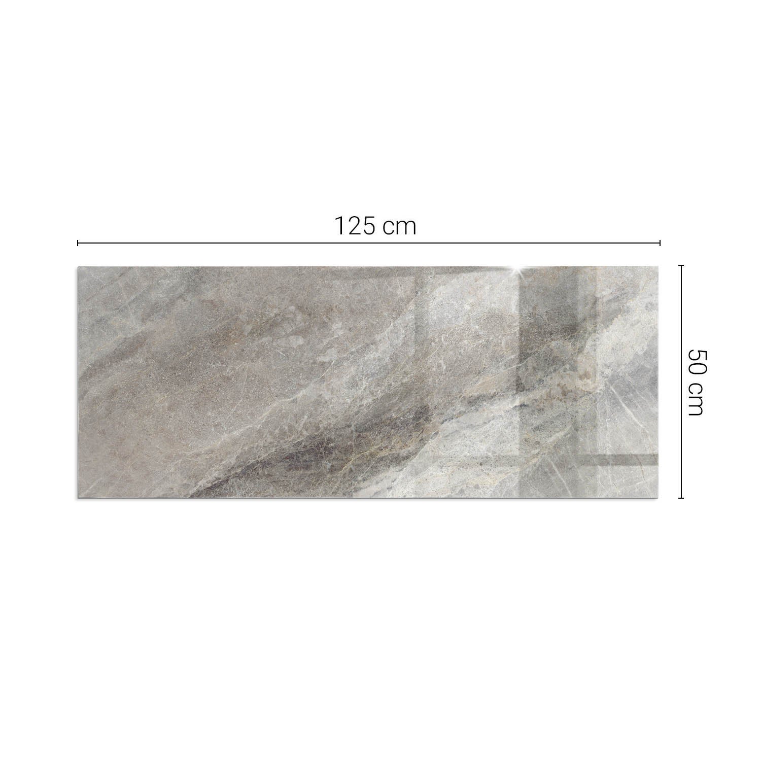 Szkło hartowane na podłogę pod kominek - 125x50 cm - Naturalny wzór kamienia - TULUP - 2