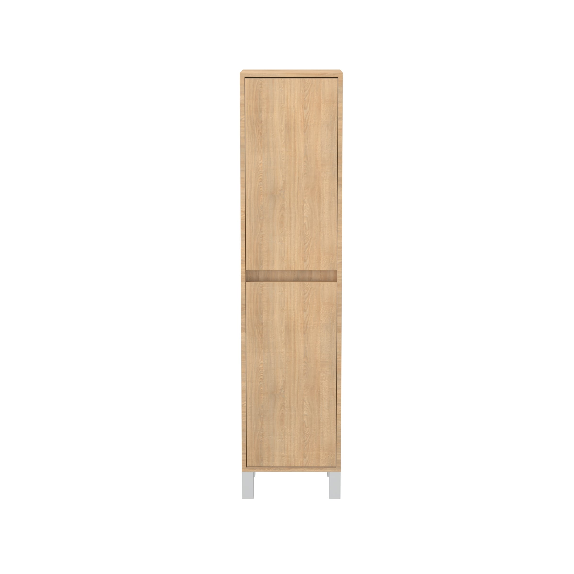 Colonna per mobile bagno Rovere Chiaro con Piedi - Altezza 160 cm - 2 Ante - XENOS - 3