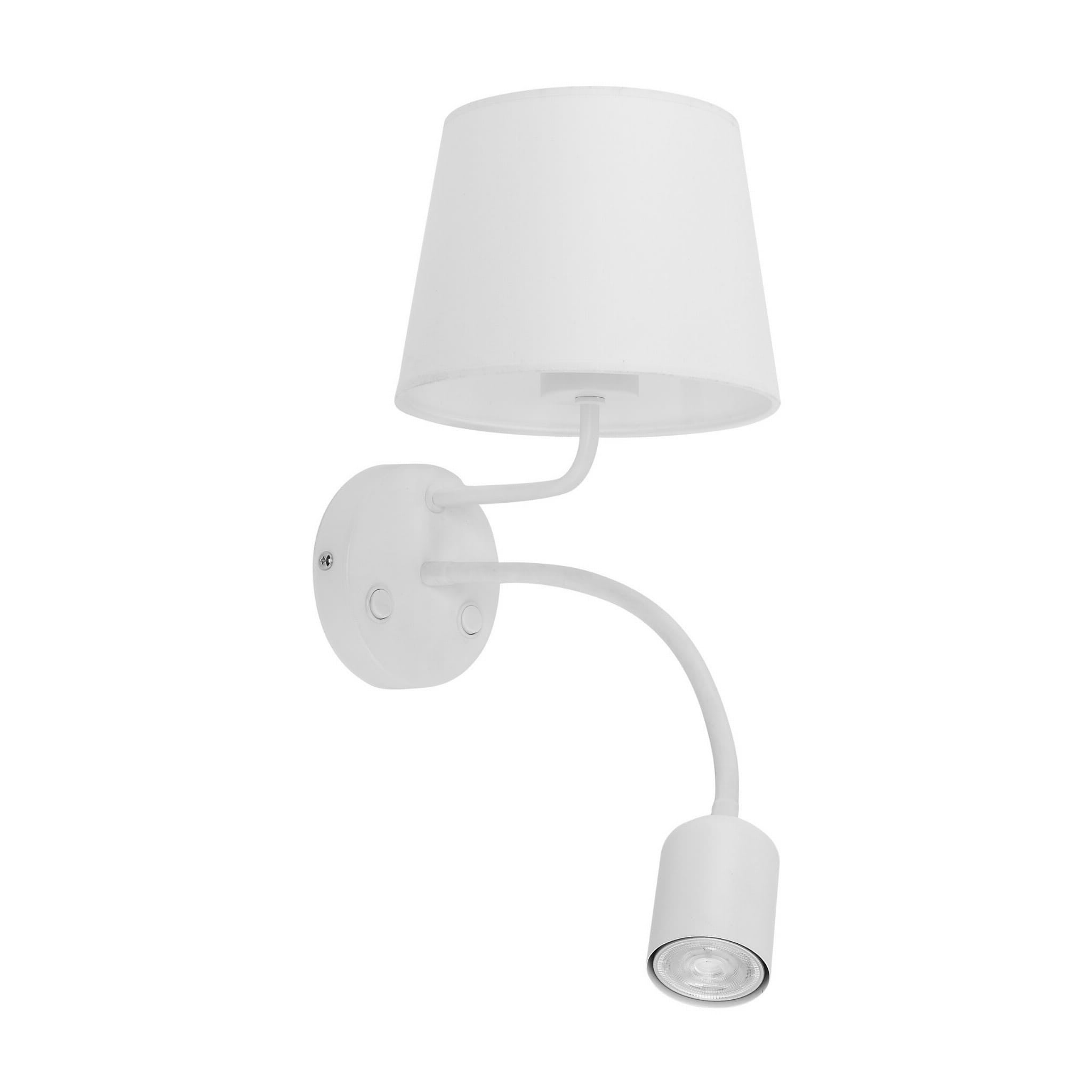 Kinkiet ścienny Maja biały 2xE27x60W wym: 50 x 19 x 40 cm tkanina IP20 TK Lighting
