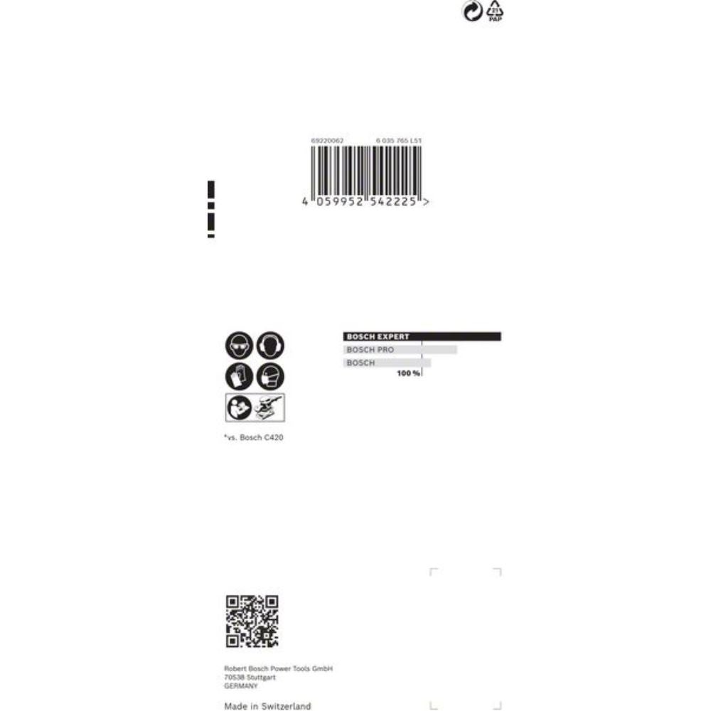 Bosch Accessories EXPERT C470 2608900884 Papier abrasif pour ponceuse vibrante perforé Grain 320 (L x l) 133 mm x 80 mm - 4