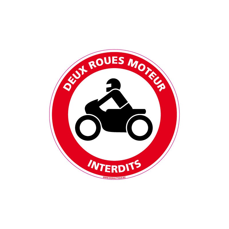 Panneau signalisation interdiction de circuler, Diamètre 350 mm (ø 35 ...
