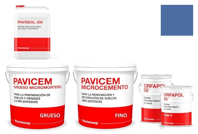 Kit Microcemento 60 m2 MONOCOMPONENTE para paredes y suelos de cerámica ...