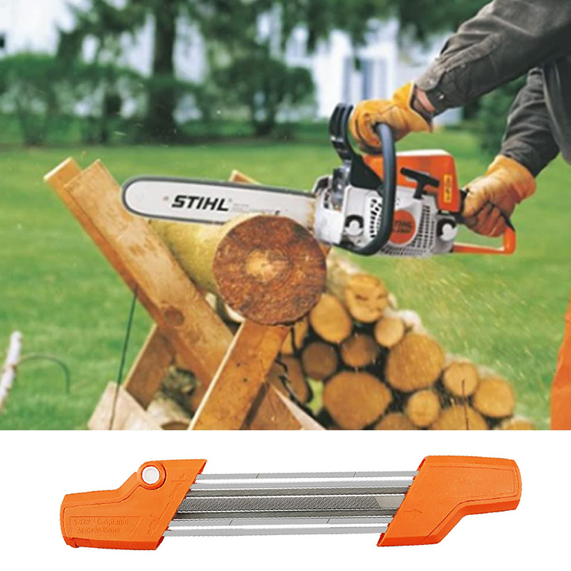 Affilatrice per motosega 2 in 1 Catena per motosega manuale 3/8P 4,8 mm Affilatura denti per motosega Attrezzi da giardino - 5