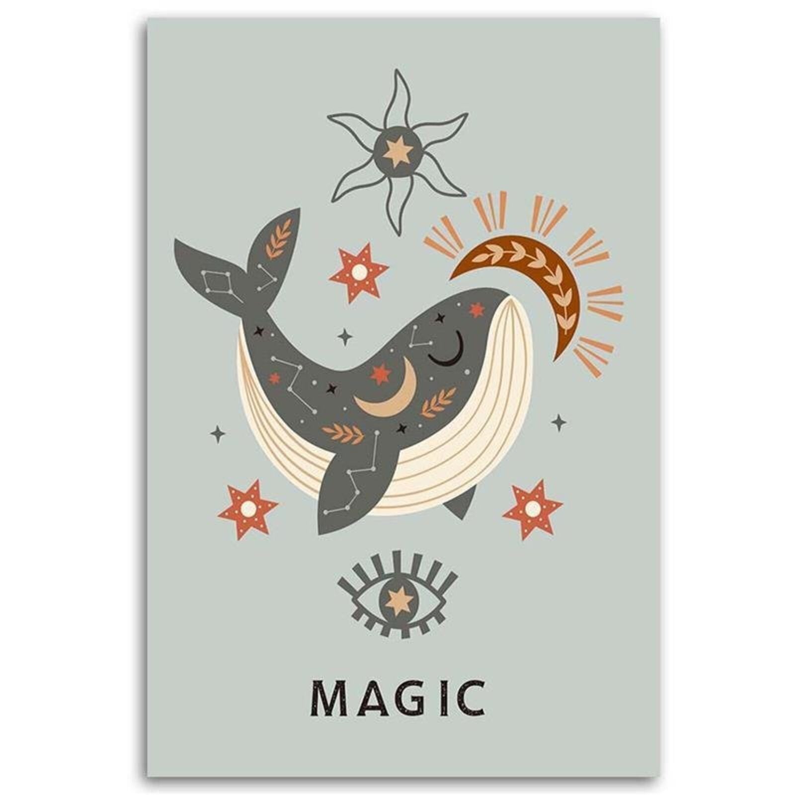 Obraz na płótnie, Magiczny wieloryb 70x100