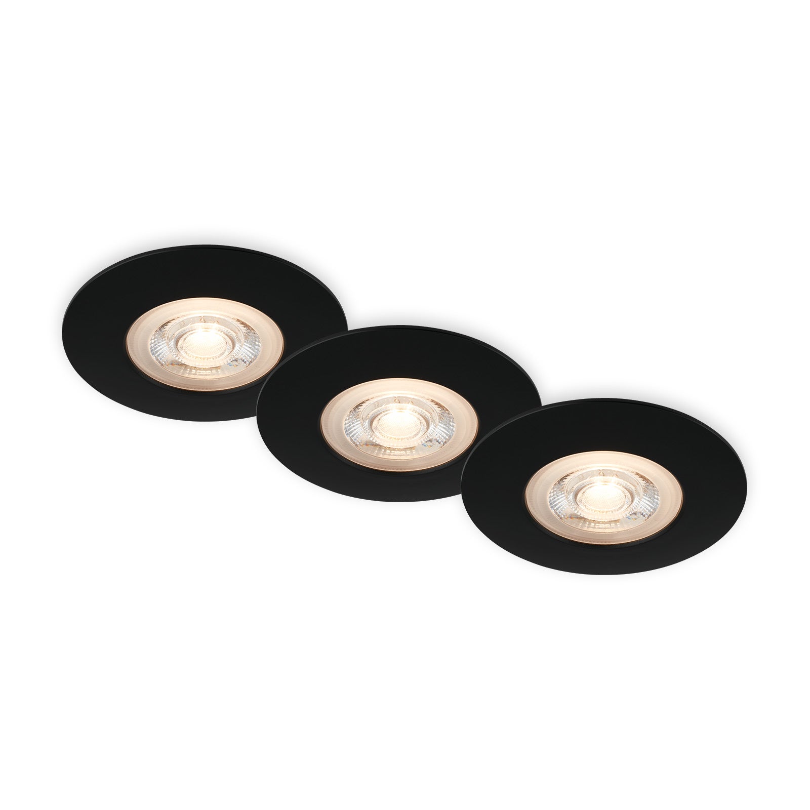 BRILONER - Jeu de 4 lampes encastrées au plafond, à intensité variable, lampes LED encastrées ultraplates, spot encastré salle de bain, spot encastré salle de bain IP44, chrome mat, 90x25 mm (DxH BRILONER - Jeu de 4 lampes encastrées au plafond, à intensité variable, lampes LED encastrées ultraplates, spot encastré salle de bain, spot encastré salle de bain IP44, chrome mat, 90x25 mm (DxH