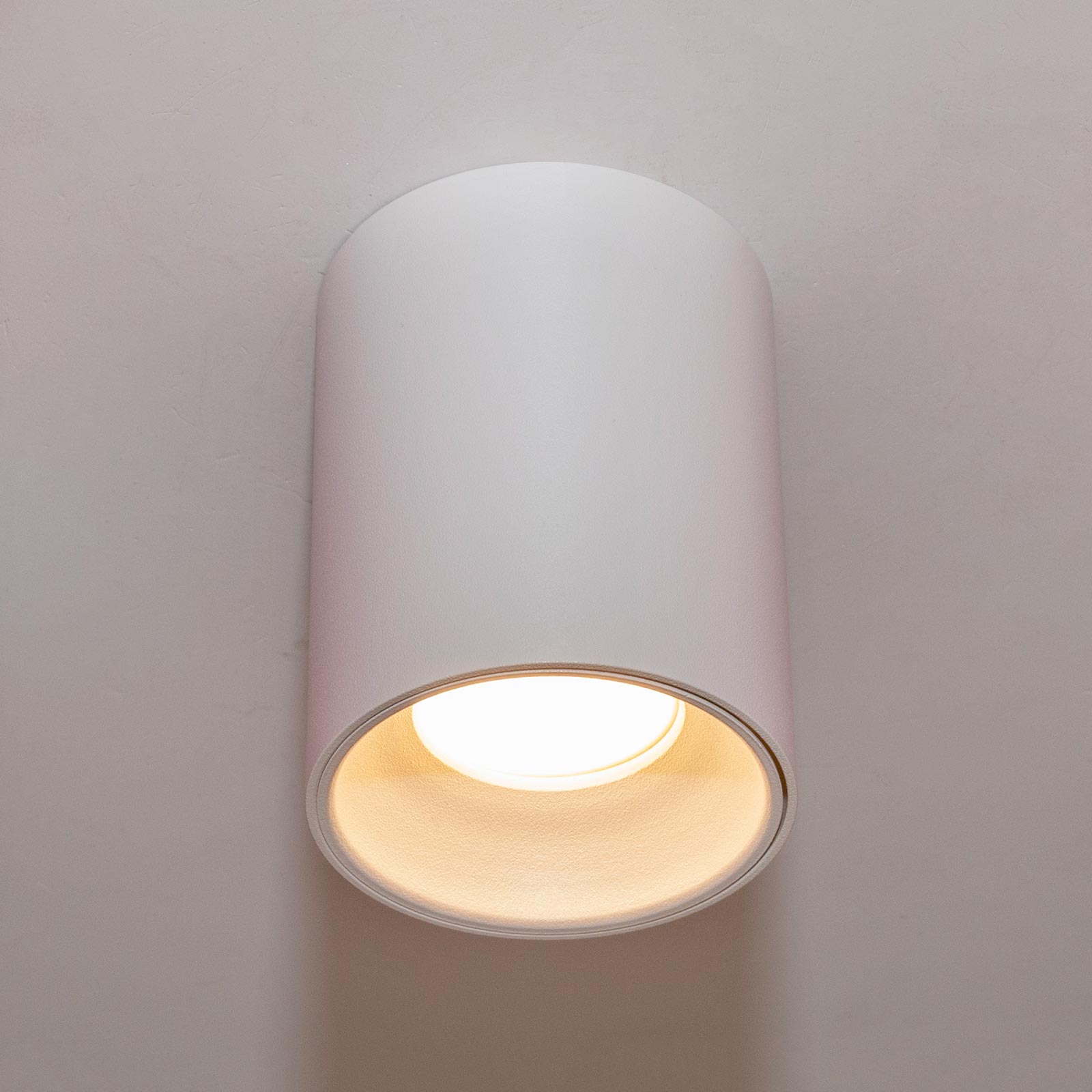 Partenopeautensili® Plafoniera Moderna Lampada Soffitto 3 Cubi Gesso Verniciabile Luce LED 24W Per Faretti GU10 Tensione Ingresso 230V By Universo (con Faretti Luce Naturale 4000k