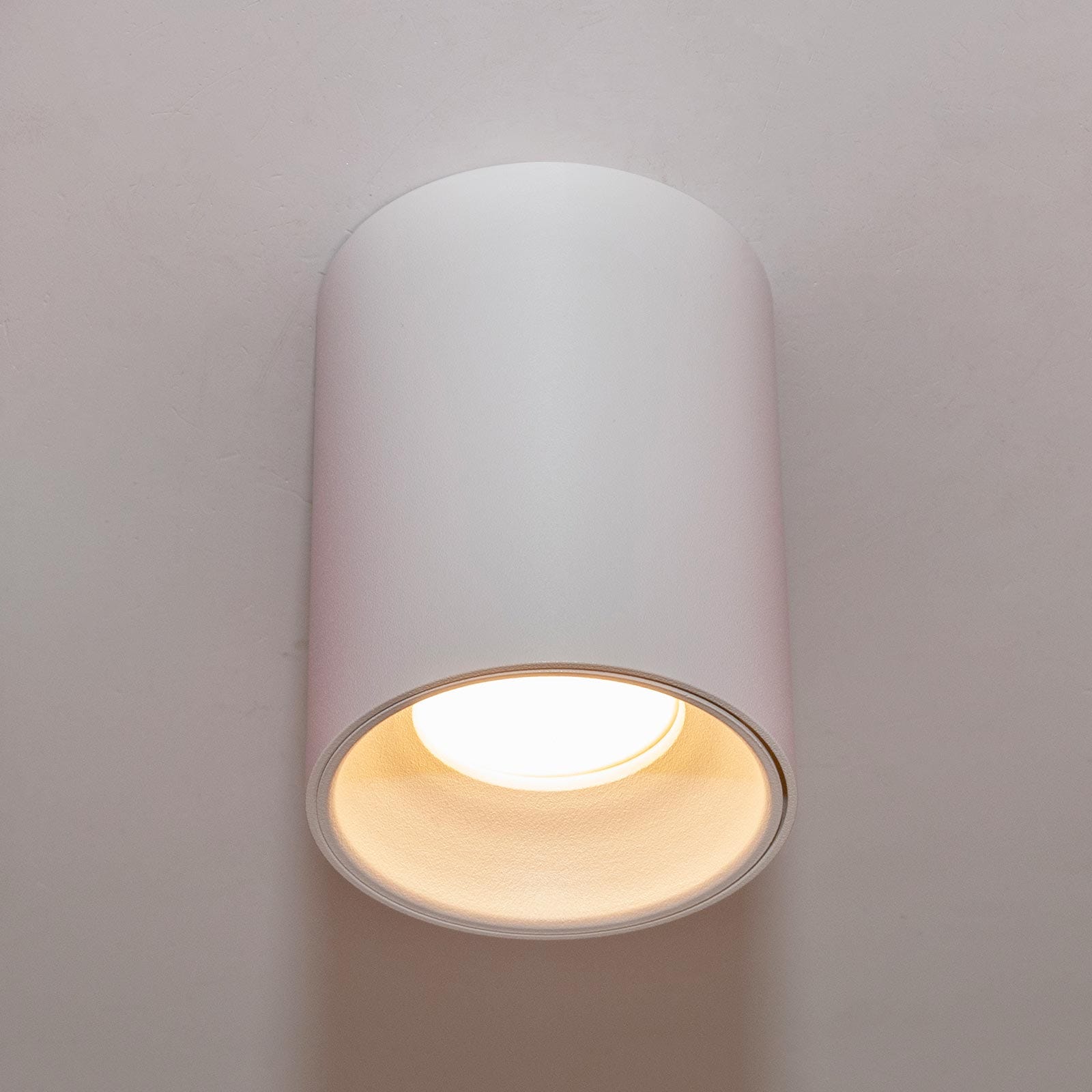 Partenopeautensili® Plafoniera Moderna Lampada Soffitto 3 Cubi Gesso Verniciabile Luce LED 24W Per Faretti GU10 Tensione Ingresso 230V By Universo (con Faretti Luce Naturale 4000k