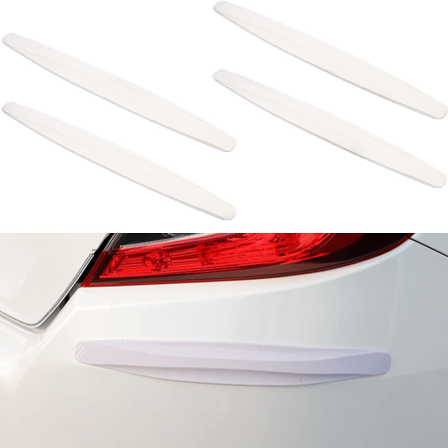 Adesivi Antigraffio Cromati Per Paraurti Auto - Set Di 4, Protezione Angoli, Argento - Foto 9