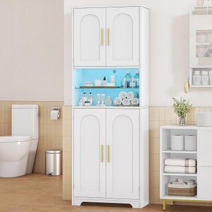 Armoire de salle de bain Archipel White - 35 x 32 x 68 cm - Meuble bas