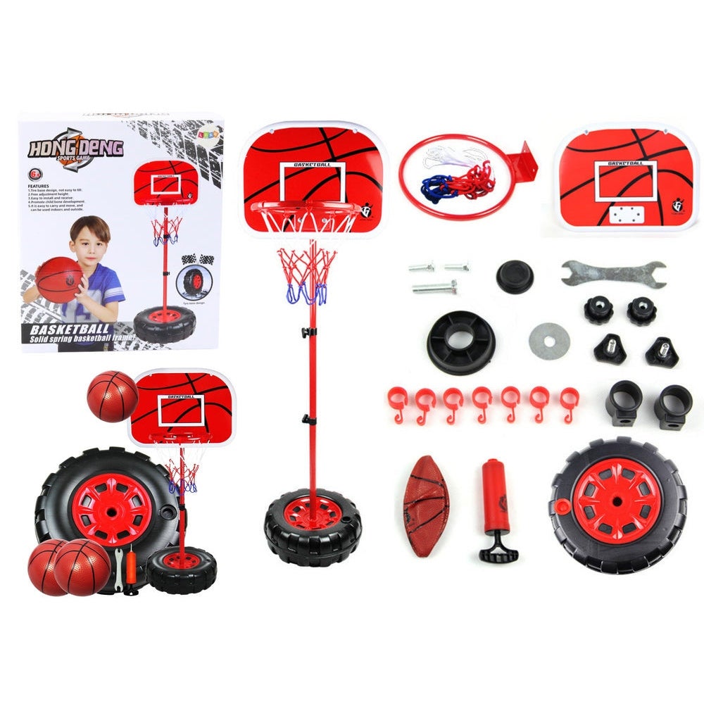 Ensemble De Basket Pour Usage En Extérieur Support Réglable En Hauteur De 130 A 305 Cm Avec Panneau En Hdpe Filet Base Pouvant Etre Remplie Et 2 Roulettes 138069662
