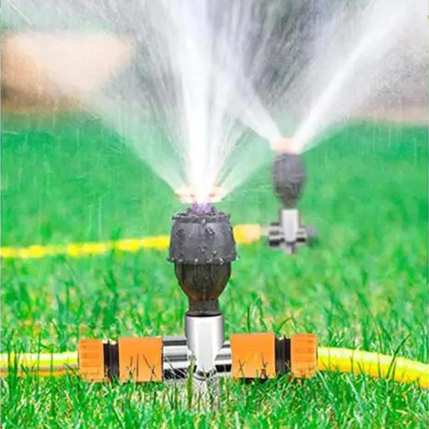 2 Irrigatori Da Giardino In Metallo: Copertura 360° E 6m Di Diametro, Perfetti Per Prati E Orti - 5
