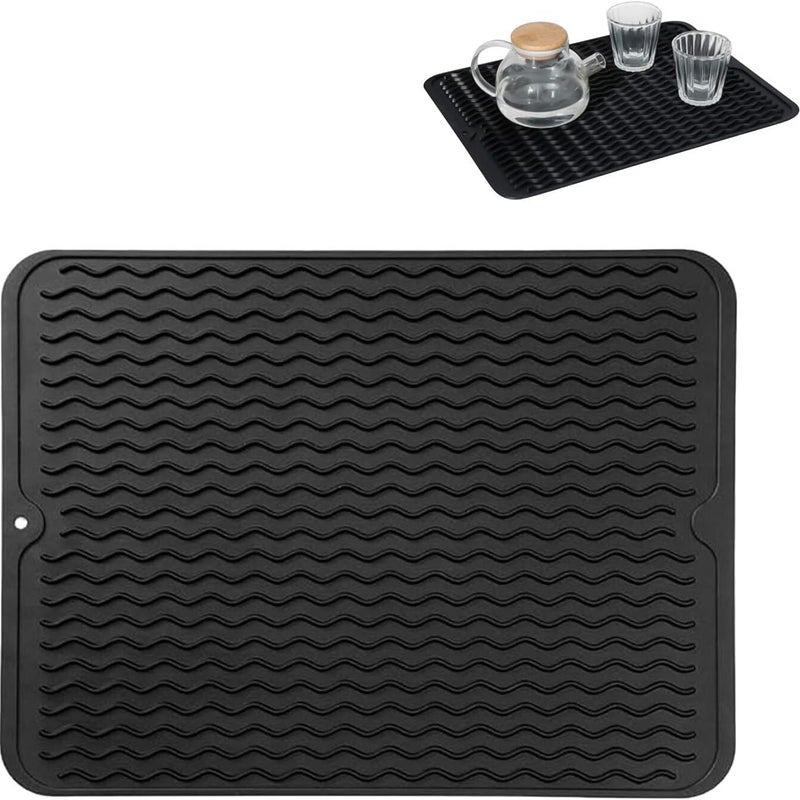 Mata do suszenia naczyń, 40 x 50 cm, chłonna mata do suszenia naczyń, antypoślizgowa i odporna na ciepło, idealna do