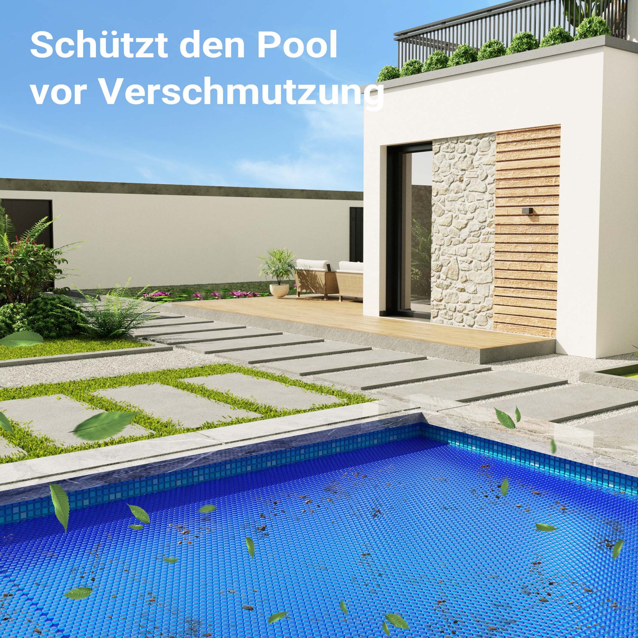 Cubierta solar piscina Azul Rectangular 4x6m Lona térmica protectora 120µ - 6