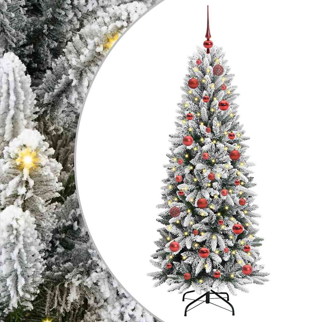 Sztuczna choinka Biały 63 x 63 x 150 cm PVC, Plastik, Stal i PE