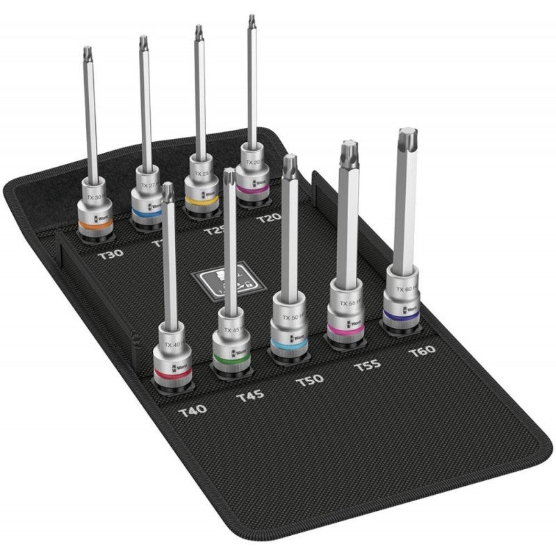 Zestaw kluczy nasadowych Wera 8767 C TORX HF3 9-częściowy 1/2" T20-T60 - 5004212001